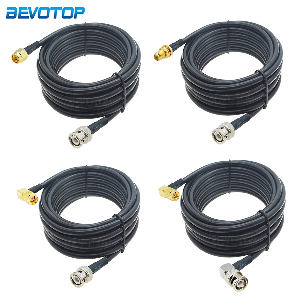 

RG58 Cable BNC Male Plug to SMA Male/SMA Female Connector RG-58 50 Ohm RF Coaxial Extension Cable Jumper Pigtail 15cm-30m