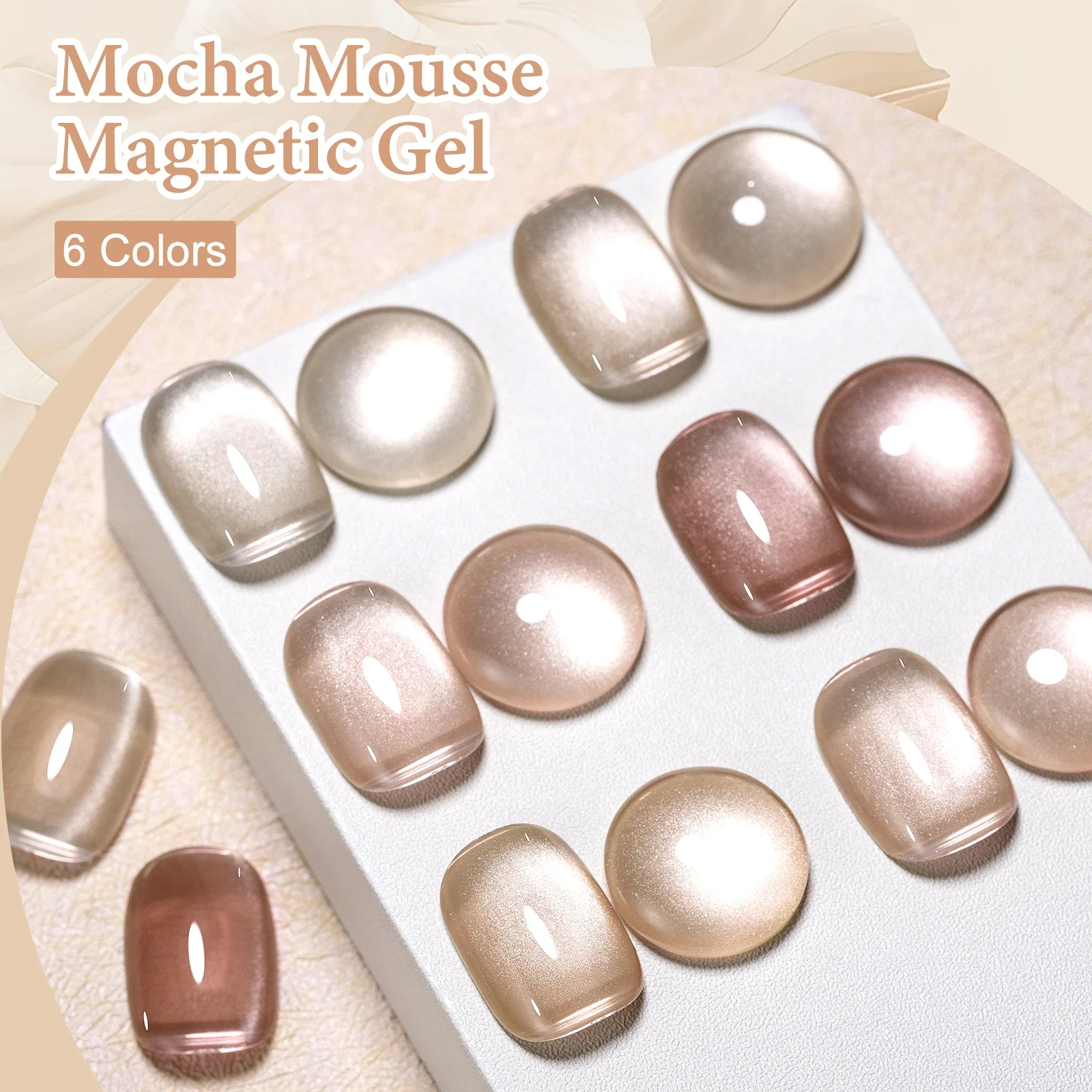 7PCS Cat Eye Fruit Colors Nail Gel Polish Pink Red Blue Green Brown Black Nail Gel Set Semi-permanent Gel Polish Kit Varnish