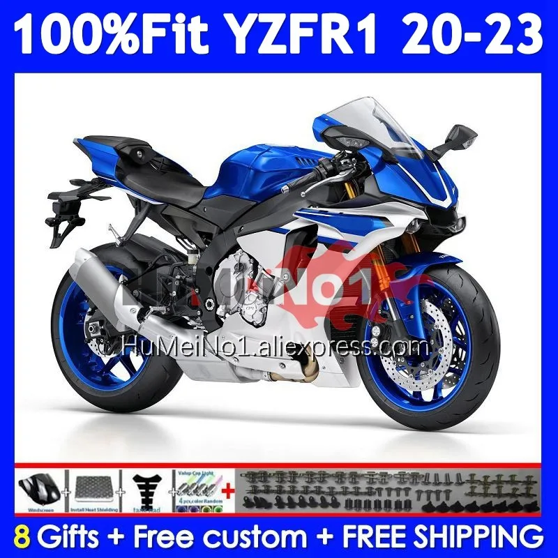 Injection For YAMAHA YZF R1 R 1 1000 YZF-R1 YZFR1 20 21 22 Blue silvery 23 24  371No.18 YZF1000 2020 2021 2022 2023 2024 Fairing