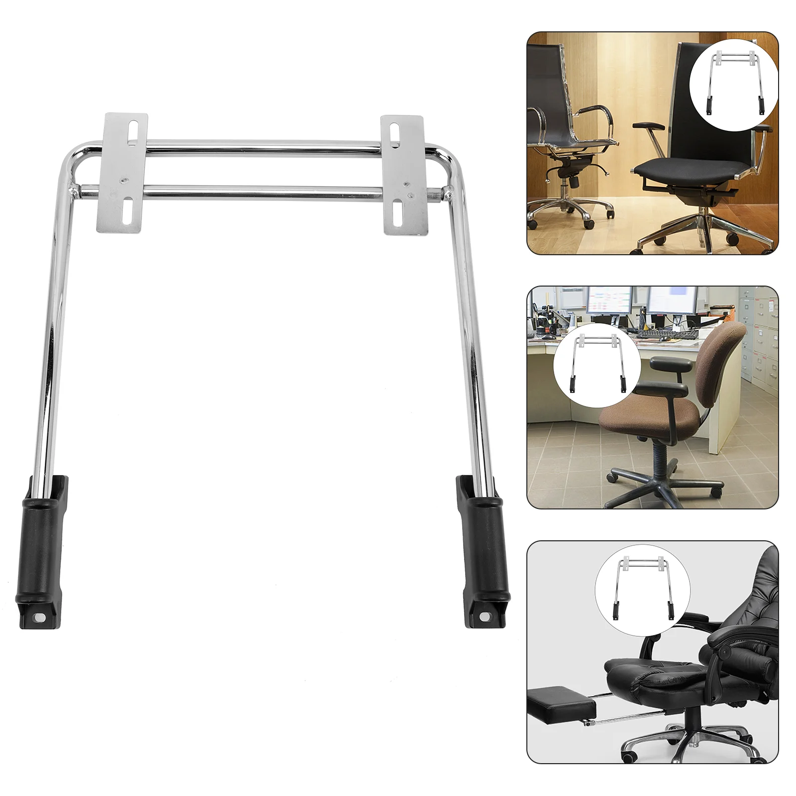 

Footrest Drawer Retractable Replaceable Ergonomic Office Chair with Cushion Footstool Convenient Pedal Iron Plus Nylon Pad