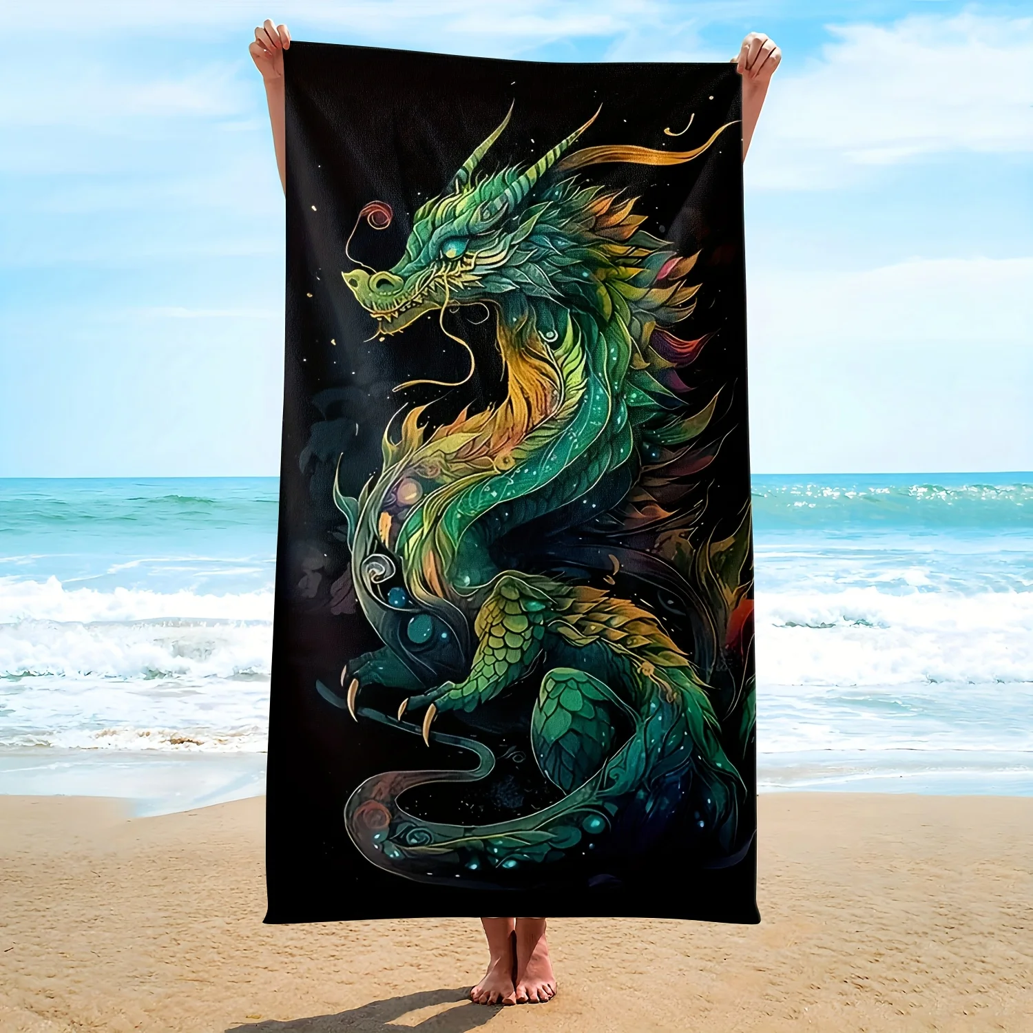 Serviettes de plage aux superbes imprimés, serviettes douces idéales pour les voyages, les piscines, les vacances et les journées à la plage._voghion.com
