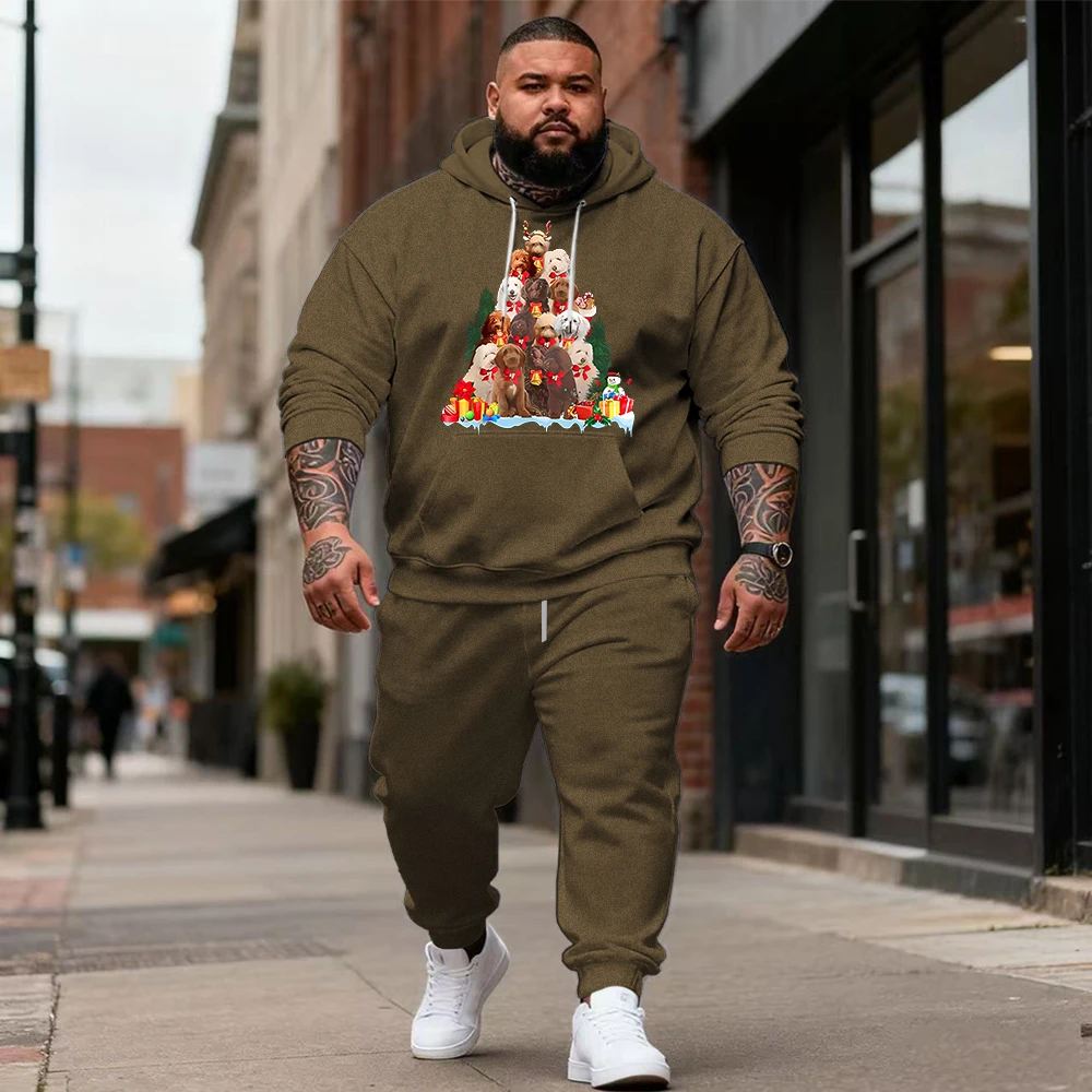 

Мужская толстовка с капюшоном больших размеров S-9xl: рождественская и текстурированная клетка — мягкая ткань, теплая, праздничные детали, тонкая клетка,