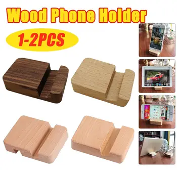 Jednoduchý univerzální přenosný stojan na mobilní telefon z masivního dřeva, stolní stojan pro mobilní telefon, tablet, počítač, e-čtečku, domácí příslušenství 10 nejlepší prodej dřevěný držák na mobilní telefon - №7