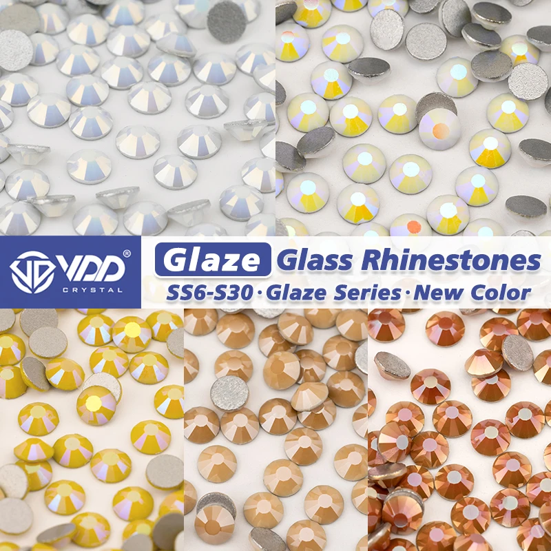 VDD SS6-SS30 Glaze-Color High Quality Glass Rhinestones Crystal Non-hotfix Flatback Stones For DIY Crafts Nail Art Decorations