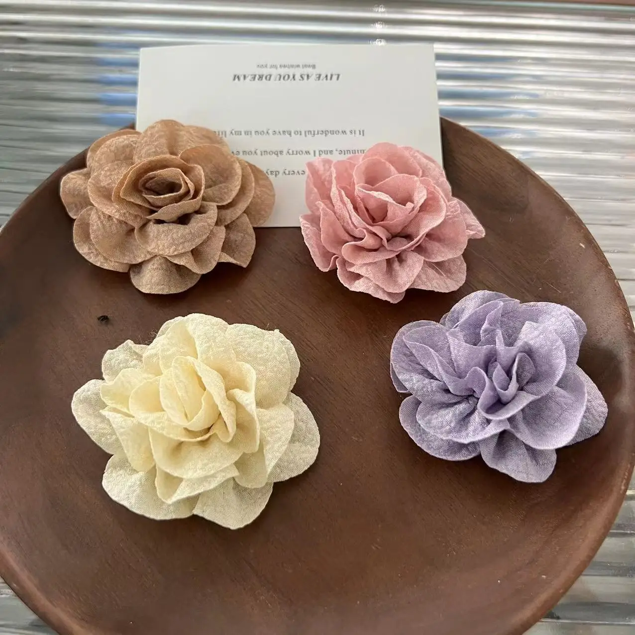 6CM 2024 New Brooch DIY Headwear Flower Suitable for Various Clothing Jewelry Brooch Rose Decoration Corsage