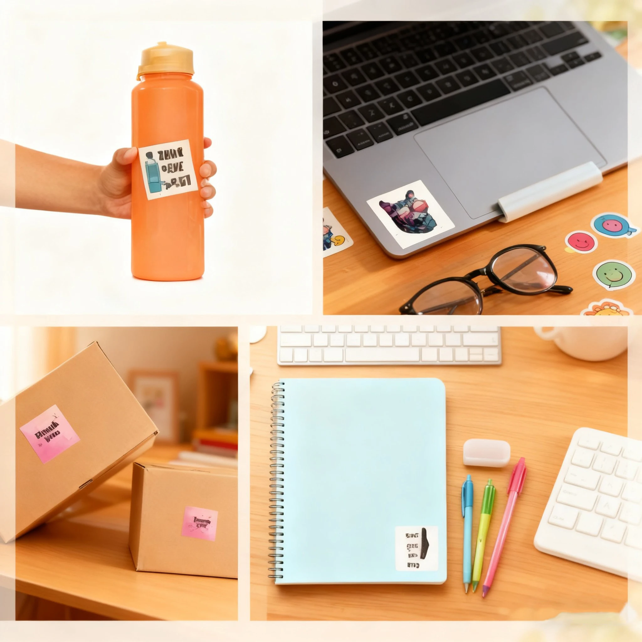 Custom Stickers Square Personalized Stickers 100PCS Custom Logo Labels For Party Wedding Deco Company Logo Gift Packaging