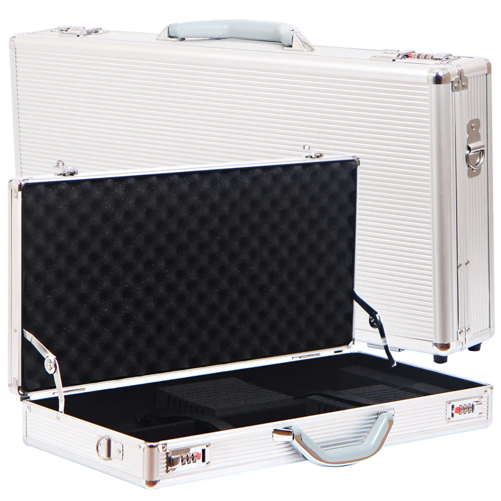 ADD043-SILVER-LARGE 56x27x8.5cm Knife Case Cooking Bag Knife Storage Cookware Knife Storage Bag Aluminum Knife Case