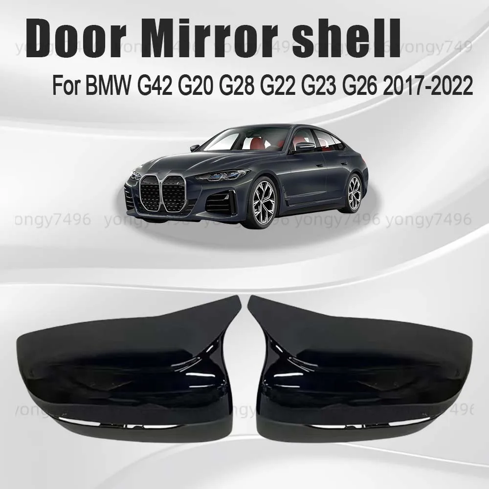 

Protective Cover Carbon Fiber Glossy Black Door Mirror Shell For BMW G42 G20 G28 G22 G23 G26 2017 2018 2019 2020 2021 2022