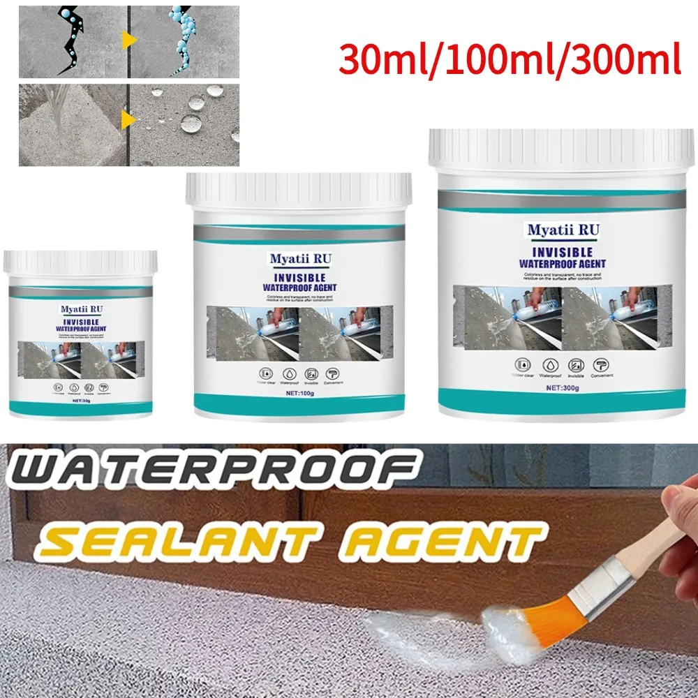 30/100/300ML Invisible Waterproof Agent Toilet Anti-leak Sealant Glue Strong Liquid Sealing Coating for Home Wall Floor Tile