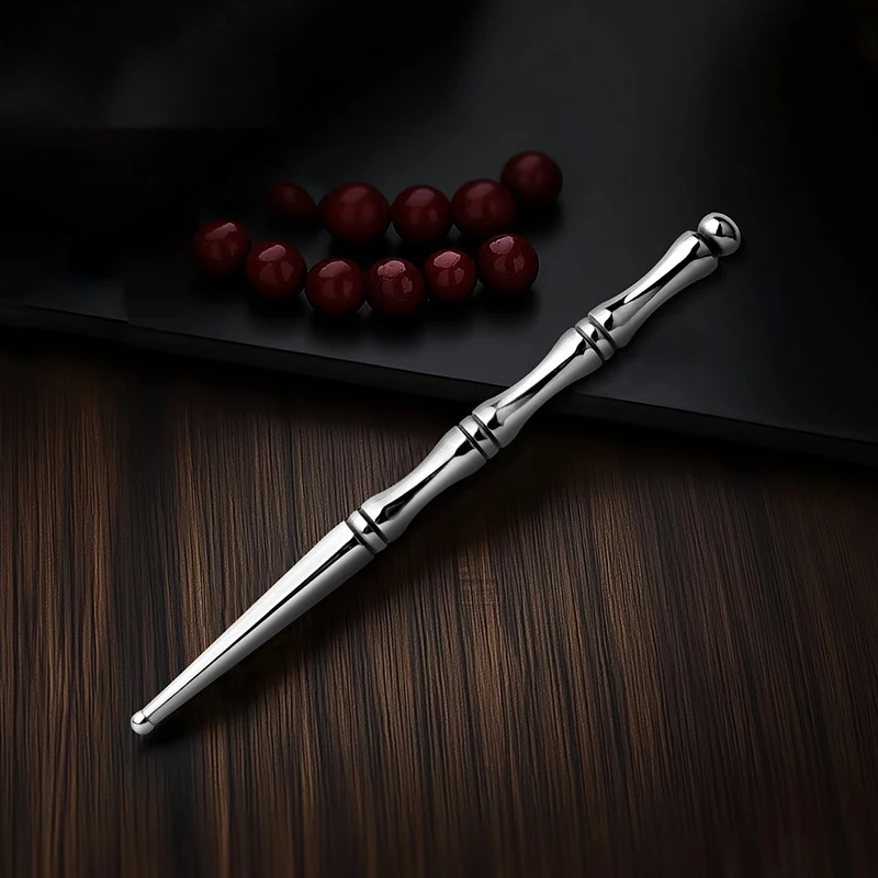 

Acupuncture Pen Facial Reflexology Body Massage Tool Retractable Double Headed Point Probe Pen for Face Massager Massage Stick