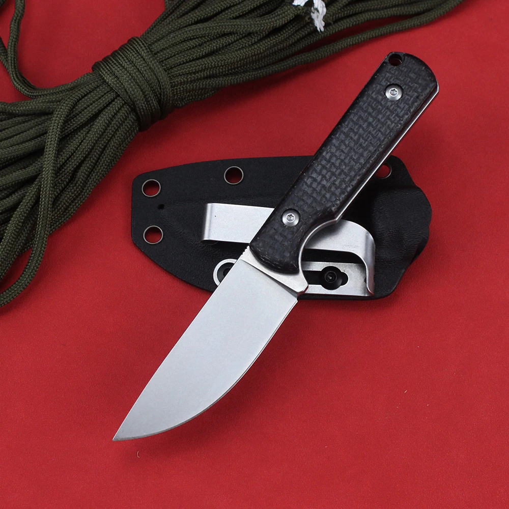 

Tactical Knife D2 Steel Fixed Blade Knife With Kydex Sheath Full Tang Straight Knives for Survival Camping Hunting Tools