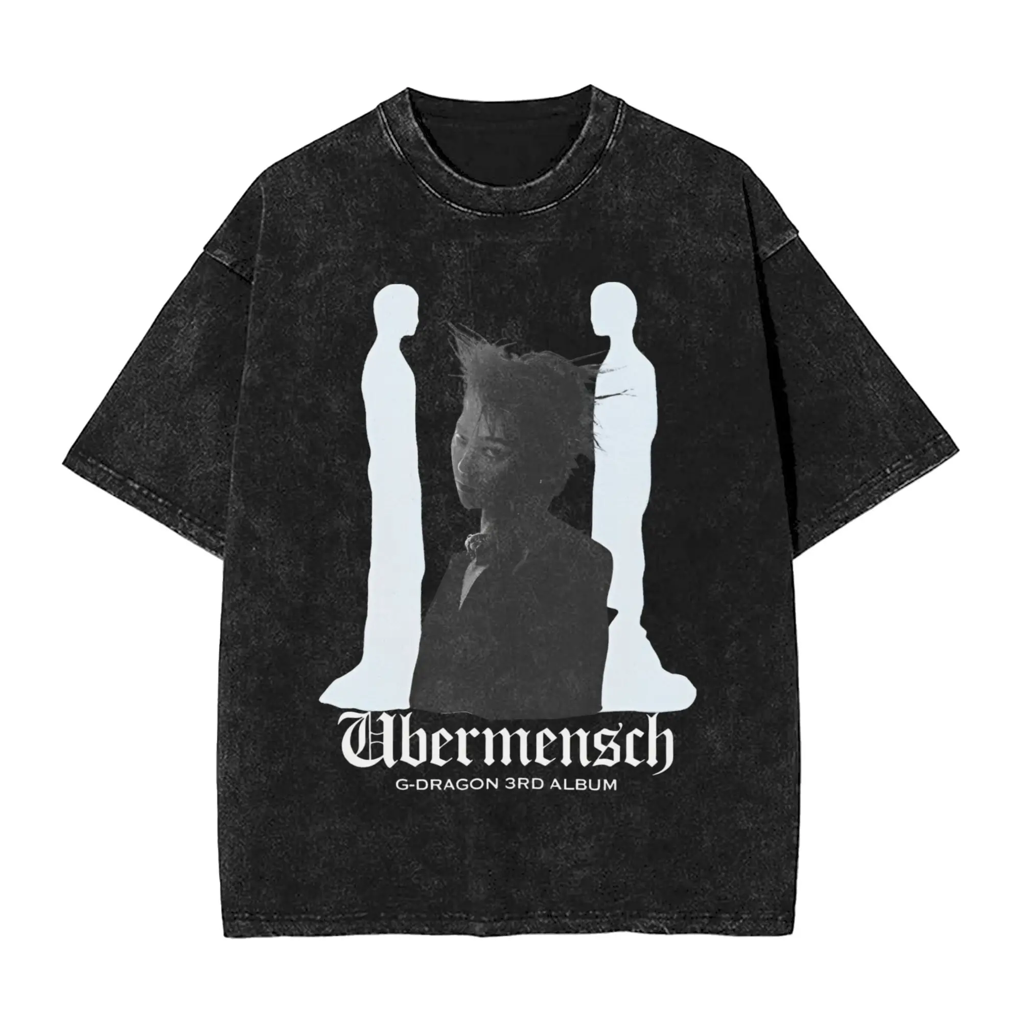 Ubermensch Gdragon World Tour 2025, gewaschenes T-Shirt, männlich, Y2K, lustige Baumwoll-T-Shirts, Sommer, O-Ausschnitt, cooles T-Shirt, Muster, große Größe