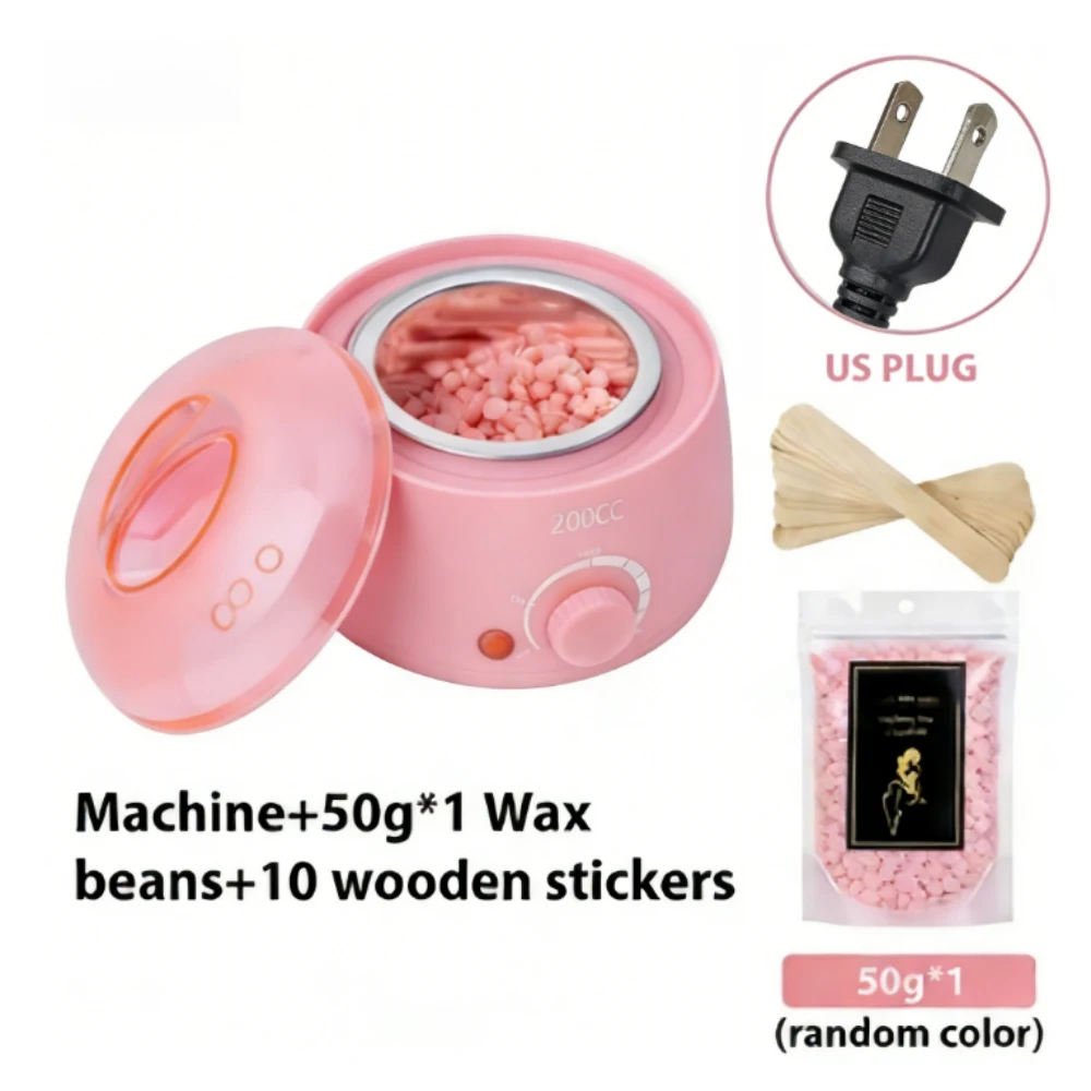 200CC Wax Heater Warmer Ontharing Machine Voor Hand Voet Body Spa Epilator Paraffine Pot + Wax Bonen + wood Sticks