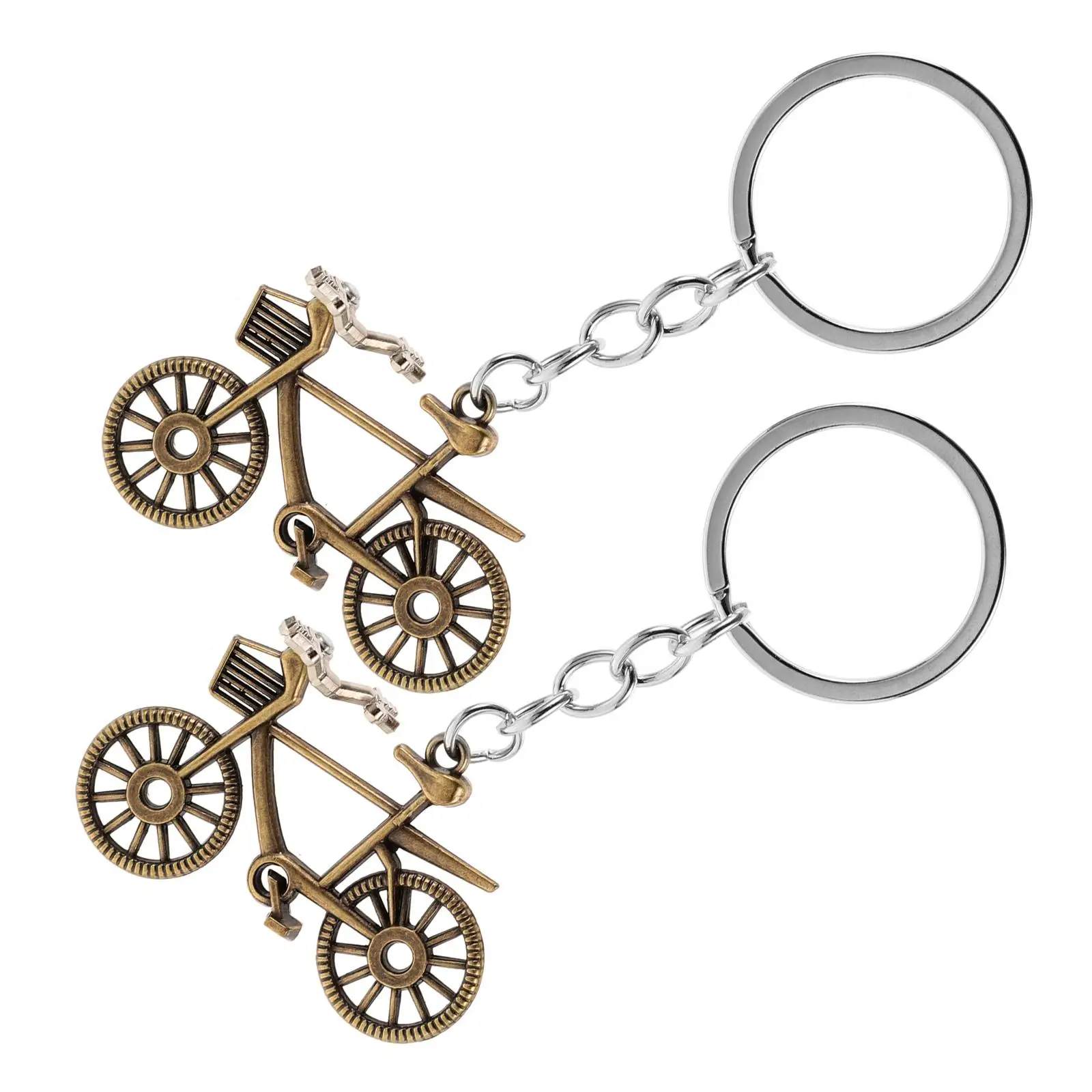 

2Pcs Mini Bike Key Chain Bicycle Zinc Alloy Metal Gifts Pendant Keychain Hanging Decor charms Team Sports Souvenir