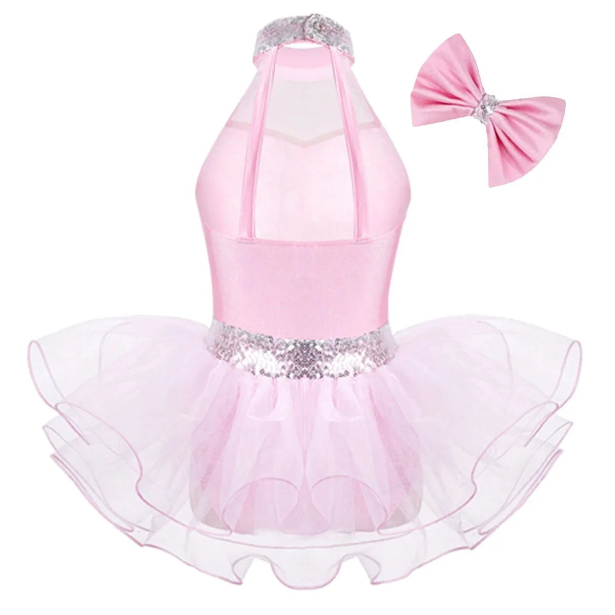 Trẻ Em Bé Gái Ba Lê Tutu Đầm Kim Sa Phối Lưới Voan Ballerina Leotard Thể Dục Dụng Cụ Vũ Trang Phục Dây Nhảy Đầm Bộ Trang Phục