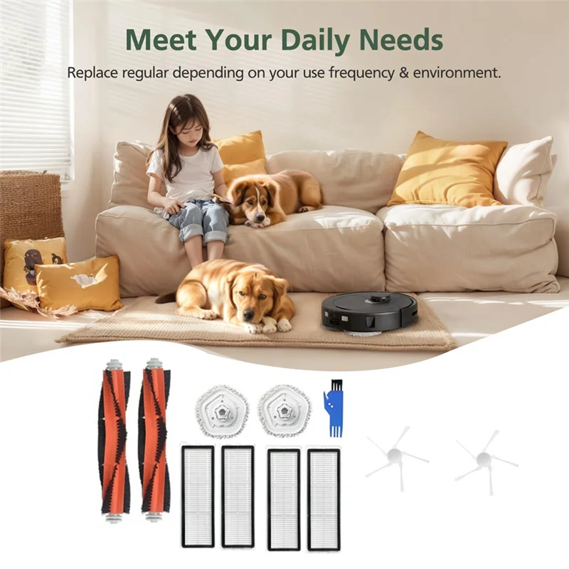 

AA76-11 шт. для Dreame W10 Pro, комплект аксессуаров для пылесоса, основная боковая щетка, фильтр, швабра