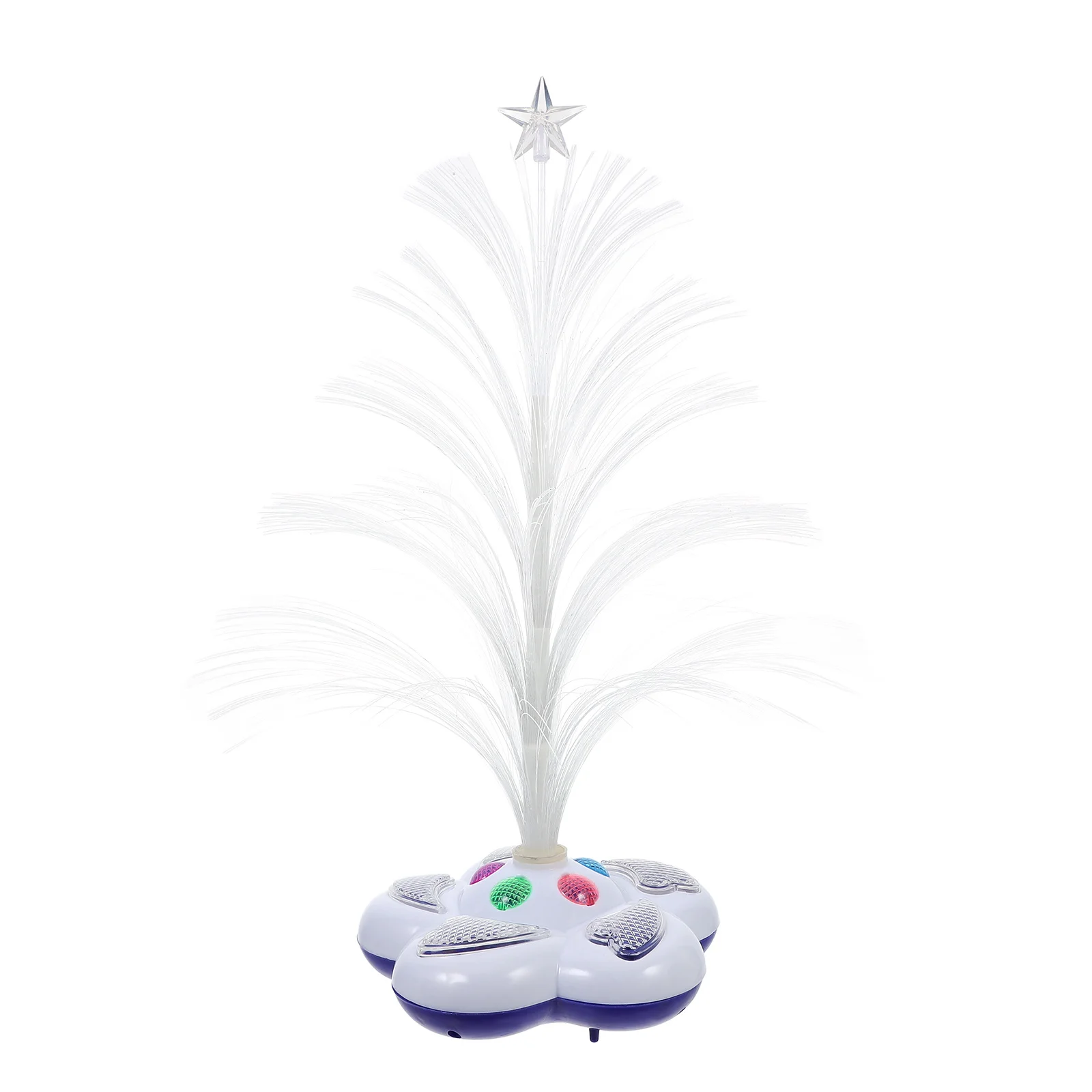 

Flashing Christmas Tree Led Fiber Optic Light Color Changing Mini Desk Lamp For Home Party Wedding Decoration Random Color
