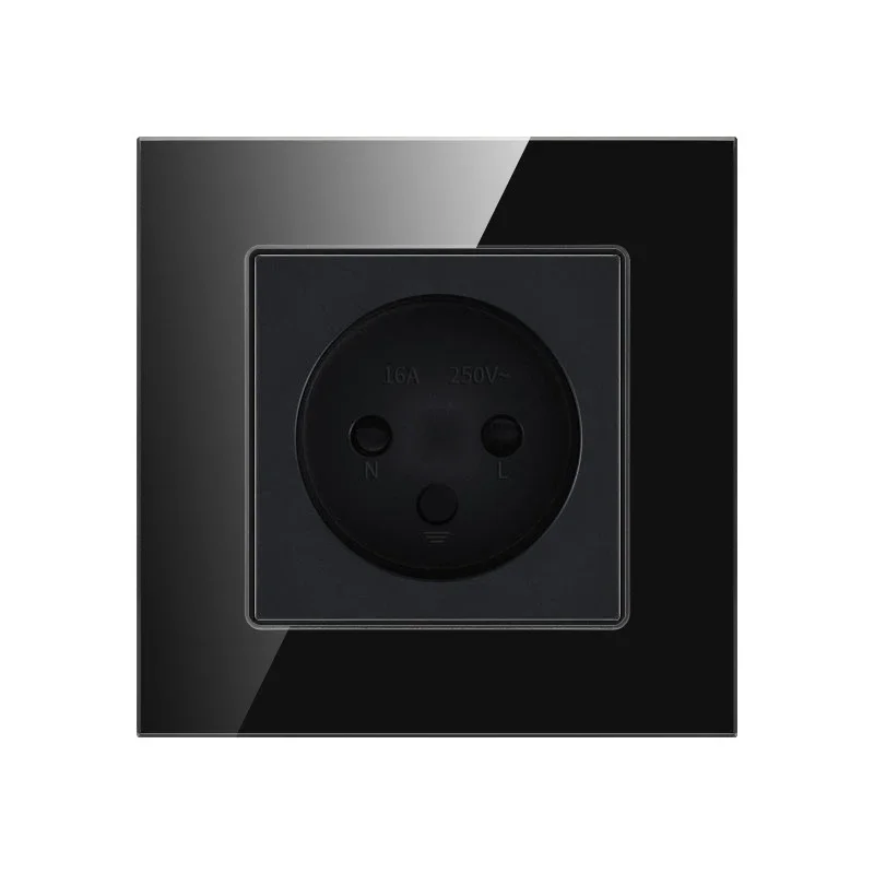 IL إسرائيل الاتحاد الأوروبي القياسية الجدار المخرج الكهرباء مقبس الطاقة التبديل الكريستال والزجاج لوحة 16A 250 فولت التوصيل 3 دبابيس للمنزل إسرائيل