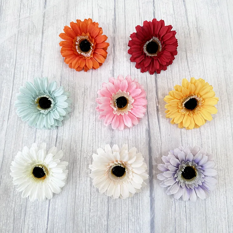 

10 Pieces Artificial Flowers Silk Gerbera Wedding Party Decorative Fake Flowers Wall Christmas Garland Home Decor Accessories