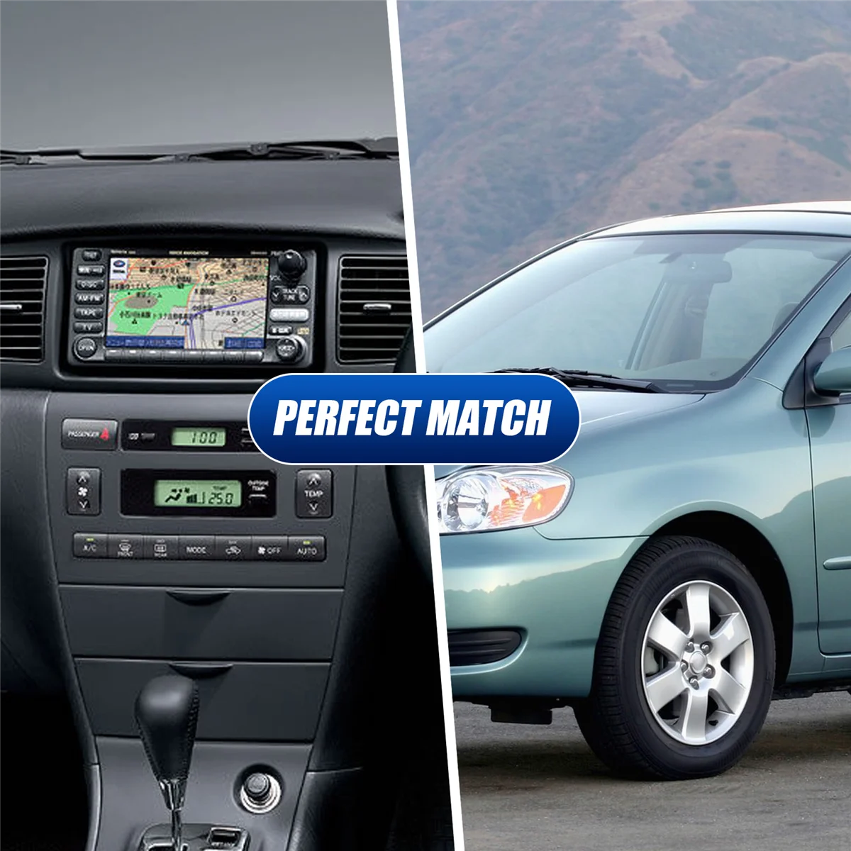 X46A_Car Radio for 2003-2006 Toyota Corolla Install Surround Panel Kit