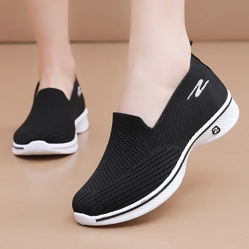 Women Flat Platform Wedge Casual Sports Shoes 2024 Summer Europe and The United States Large Size Shoes Soft Soled Cloth Shoes