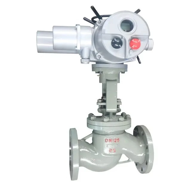 Venta al por mayor DN300 150LB 300LB válvula de globo hierro dúctil WCB cuerpo CF8 brida 380V 4-20mA Modbus actuador eléctrico OEM ODM