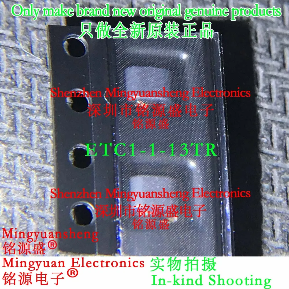 

Mingyuansheng Brand New Original Genuine Etc1-1-13Tr Etc1-1-13 Smd Patch Audio Transformer/Ignal Transformer 4.5-3000Mhz Chip