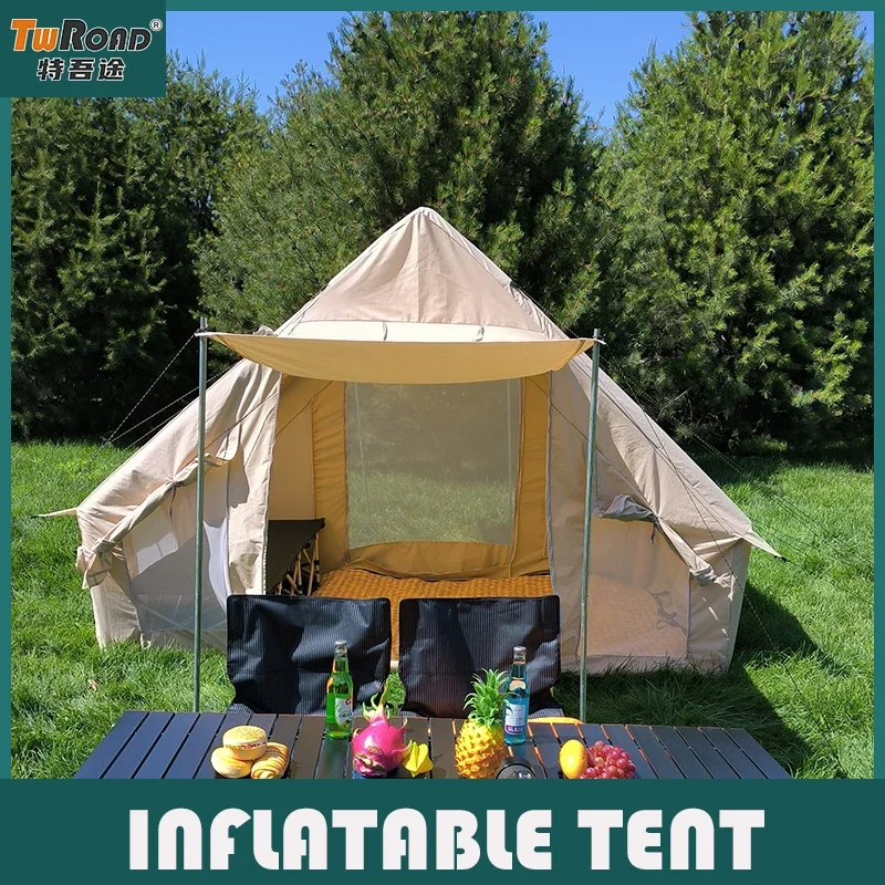 Factory direct sale inflatable tent outdoor automatic portable free construction rain cotton super camping equipment