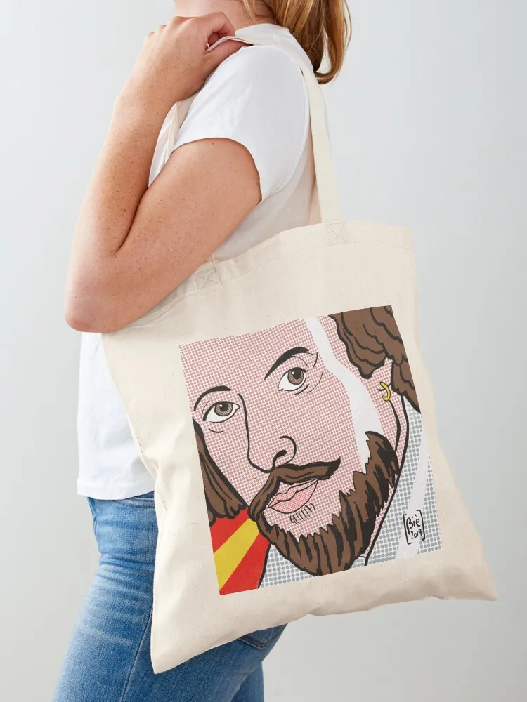 Shakespeare Portrait - Lichtenstein - POP ART Tote Bag cute pouch bag Reusable bags shopper bags