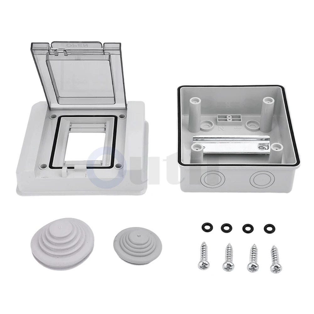 Junction Box 2/3/5/8WAY PC Plastic Outdoor Electrical IP65 Waterproof Distribution Box switch household switch box junction box