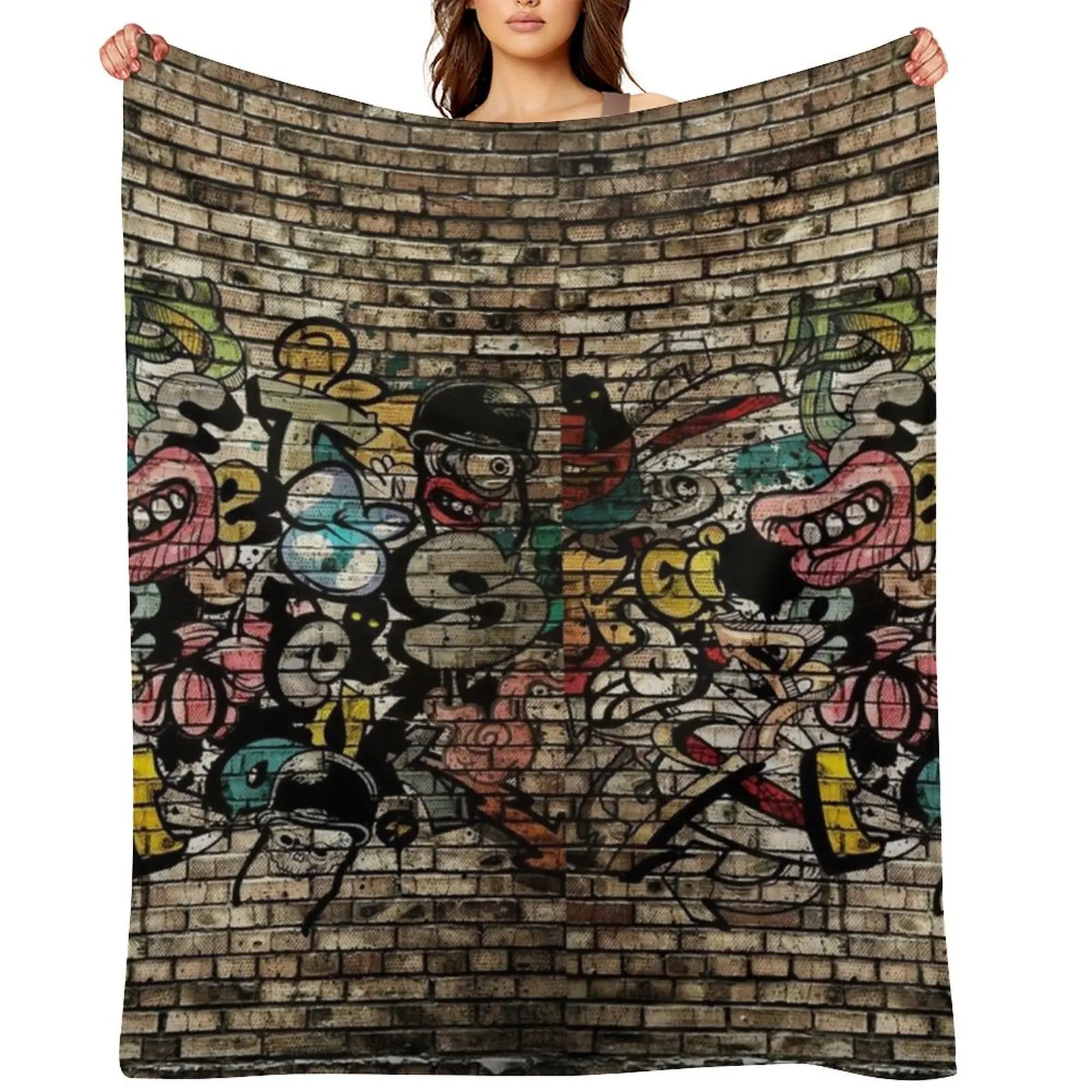 

street art Throw Blanket for babies Flannel Fabric Designers Luxury Designer Blankets