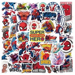 50Pcs Cartoon Cool Disney SpiderMan Stickers for Laptop Guitar Suitcase Motorcycle Graffiti Waterproof Sticker Decals Kids Toys