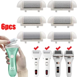 6PCS Foot Care Tool Heads Dead Hard Skin Callus Remover Refills Grinder Replacement Rollers File Feet Care Tool