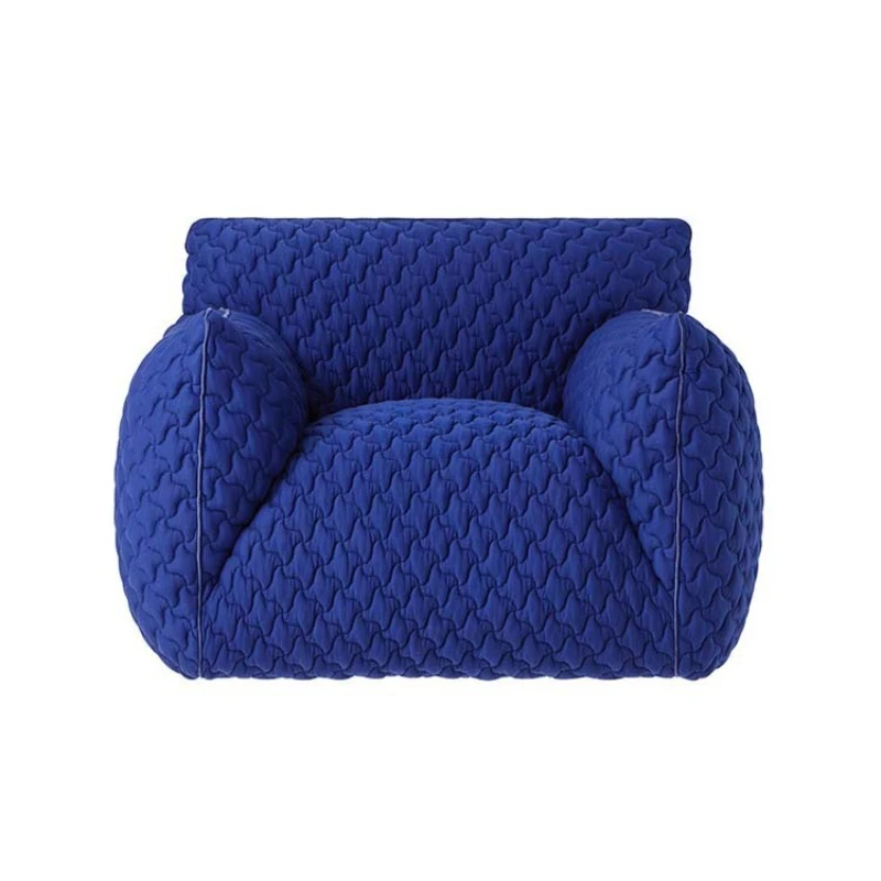 

Blue fat latex living room single sofa balcony bedroom lazy chair