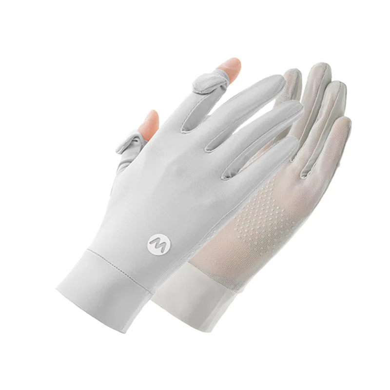 

Ladies' Sunscreen Gloves, Summer UV Protection, Ice Silk Touch Screen, Outdoor Anti Slip, Driving and Cycling, Slim Design
