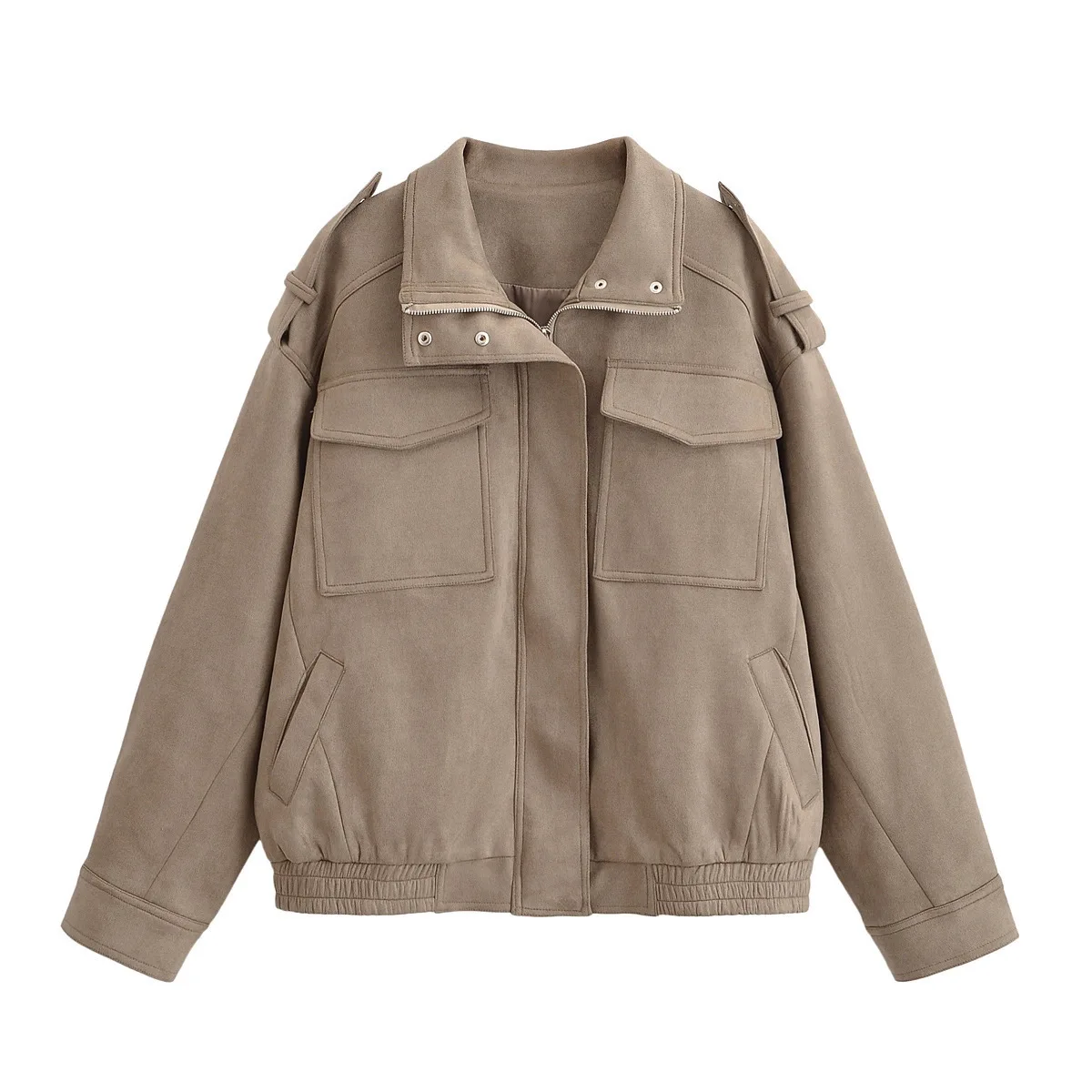 

Модная женская осенняя кожаная куртка из искусственного бархата, новый стиль, европейский и американский стиль, модная верхняя одежда высшего качества