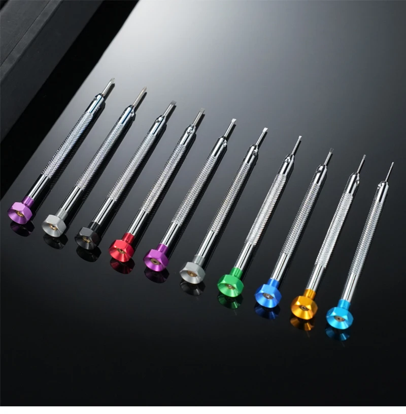 1.0-2.0mm Screwdriver Watch Repair Tool Kits Set Stainless Steel A Flat Phillips Cross Screwdrivers Awl For Watch Strap Movement