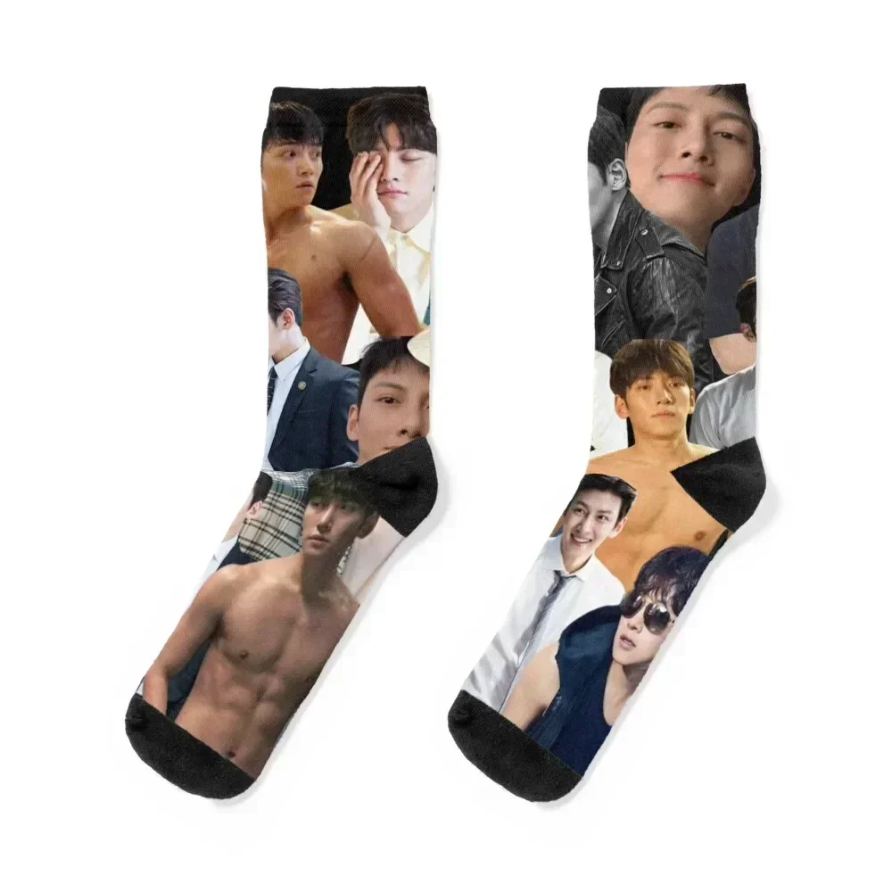 

Ji Chang-wook photo collage Socks hip hop Crossfit aesthetic cool Boy Child Socks Women's