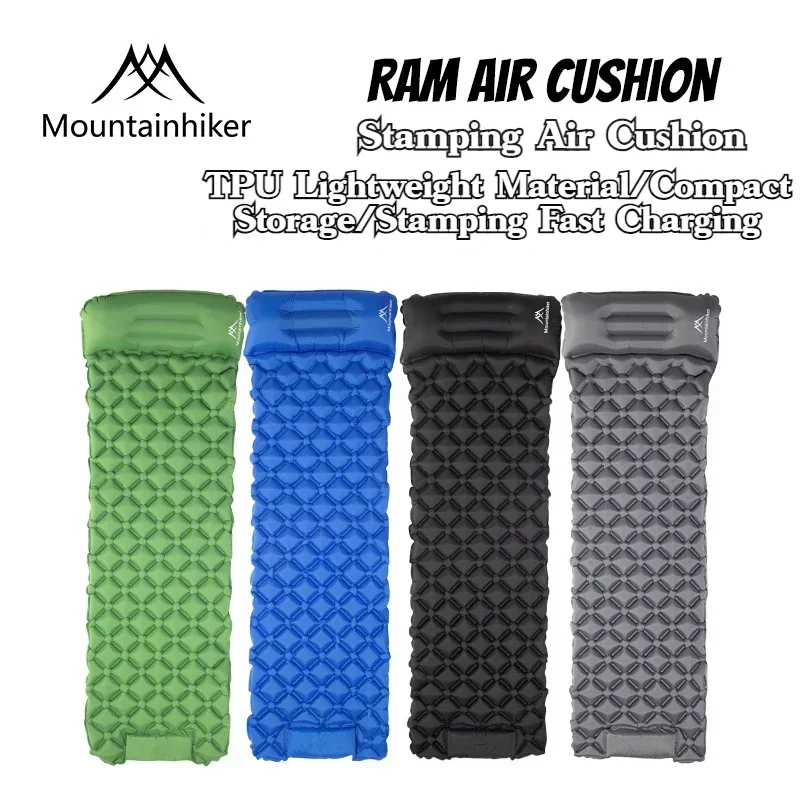 Mountainhiker Ultralight Inflatable Air Mattress Nylon Cushion Portable Sleeping Bed for CampingHiking Picnic Outdoor Activities