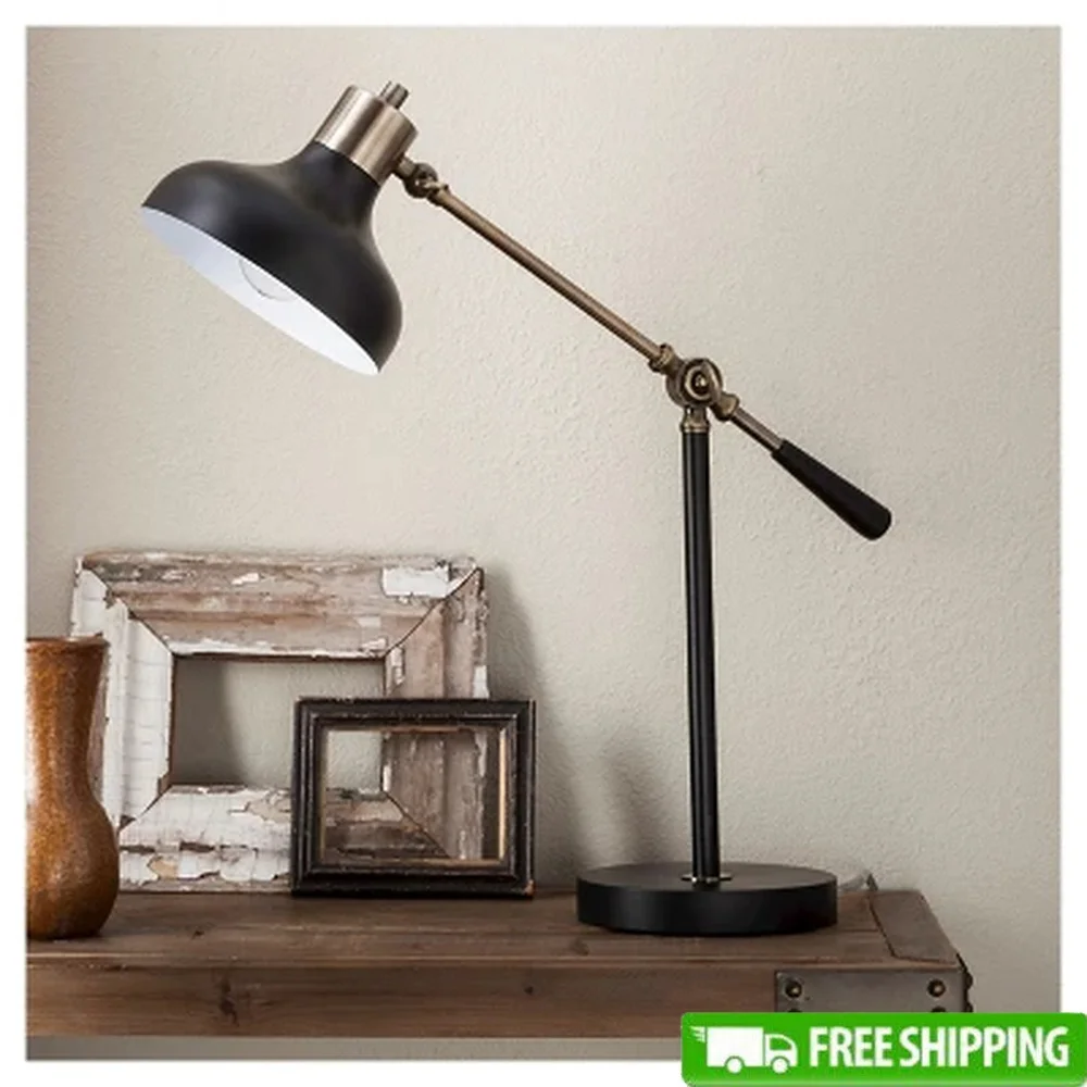 

Adjustable Black Desk Lamp ETL Listed Metal Shade No Assembly Required Stylish Lighting Source Ideal Home Office Study