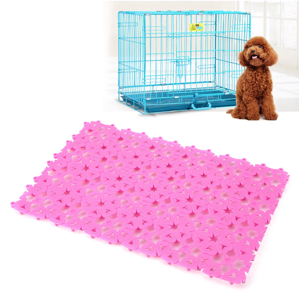 Dog Cat Pet Mat Plastic Spliced Hollow Anti Slip Pads For Pet Cage Mat Bathroom Floor