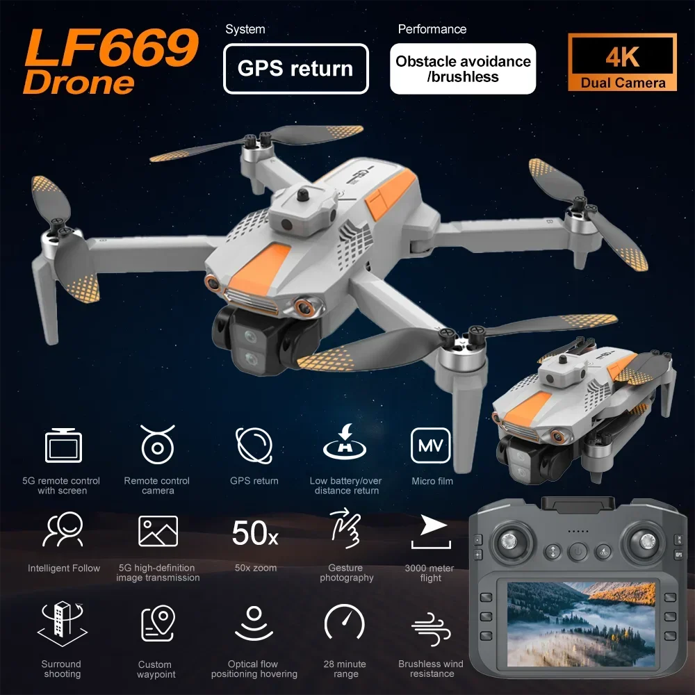 

2025 GISAEV FPV Racing Drone Black/Gray | 40mph High-Speed 6A Brushless Motor Low-Latency HD Transmission | Durable Frame