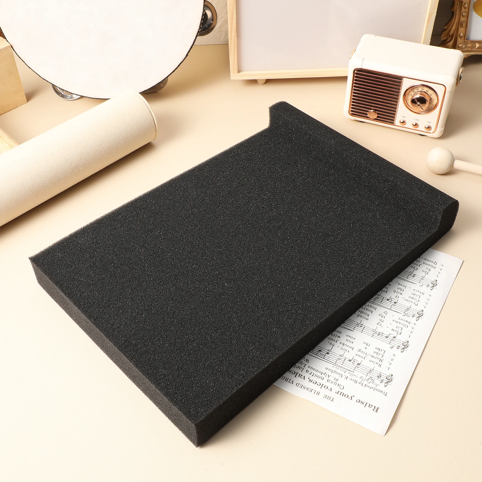

2 Pcs Anti-vibration Sponge Pad Soundproof Mat Soundproofing Panels Polyurethane Deadening