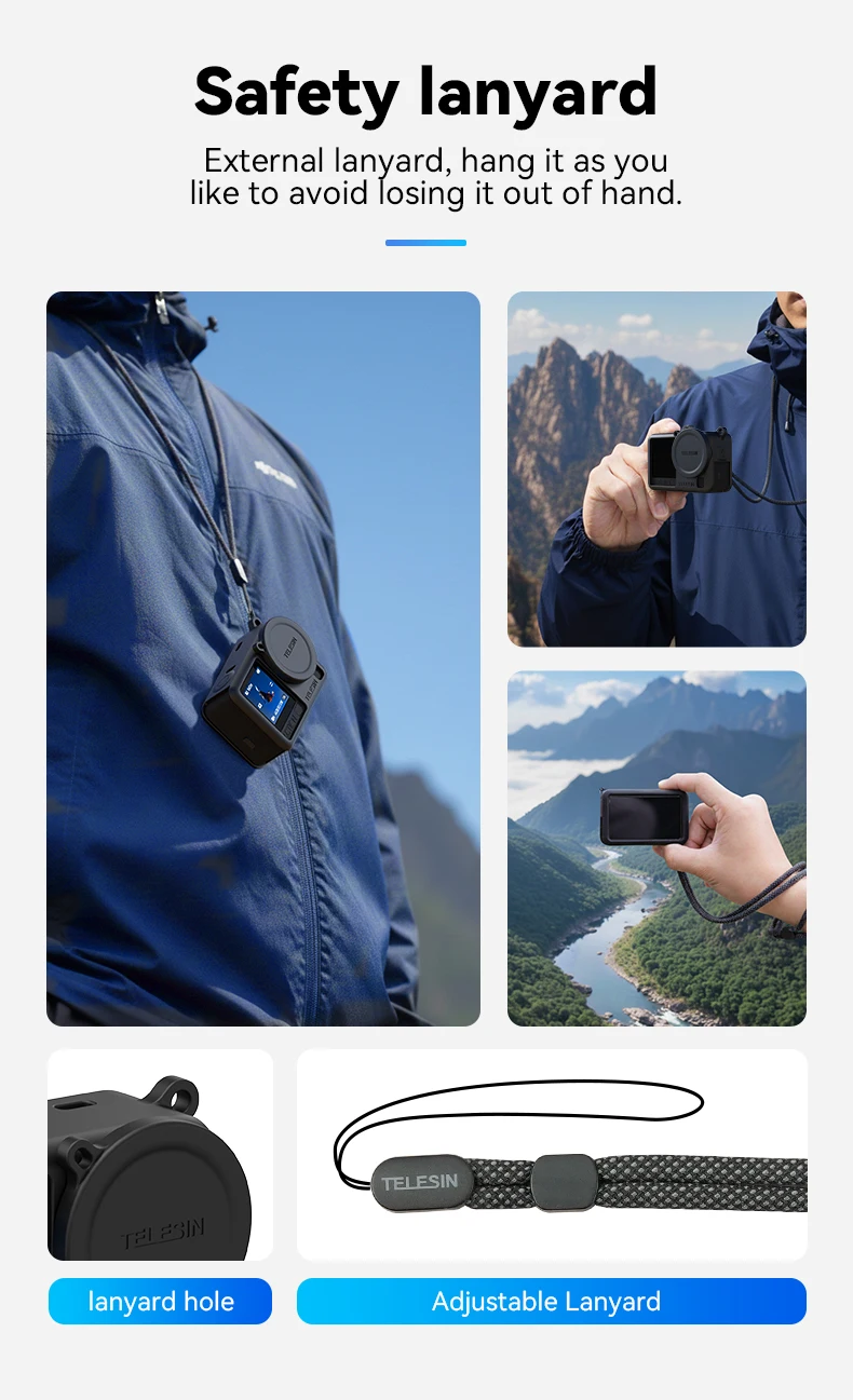 TELESIN Silikon Schutzhülle Für DJI OSMO Action 6 Objektiv Kappe Kamera Drop Proof Fall Für DJI Action 6 – Detail 6