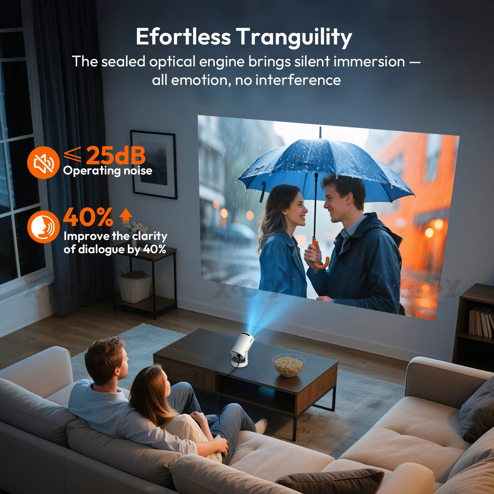 جهاز عرض XGODY محمول Gimbal 3S 12000LM 4K 2.4G/5G WiFi بلوتوث 5.4 أندرويد 11 جهاز عرض محمول للمسرح المنزلي الصغير #6