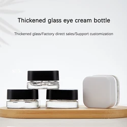 1PCS 9ml Glass Square Jar Skin Care Eye Cream Jars Lotion Pot Refillable Bottle Makeup Eye Shadow Storage Cosmetic Container