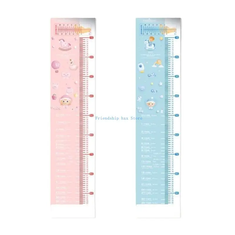 

F1CB Baby Height Ruler Measuring Mat Soft Lightweight Foldable for Infants Kids Room