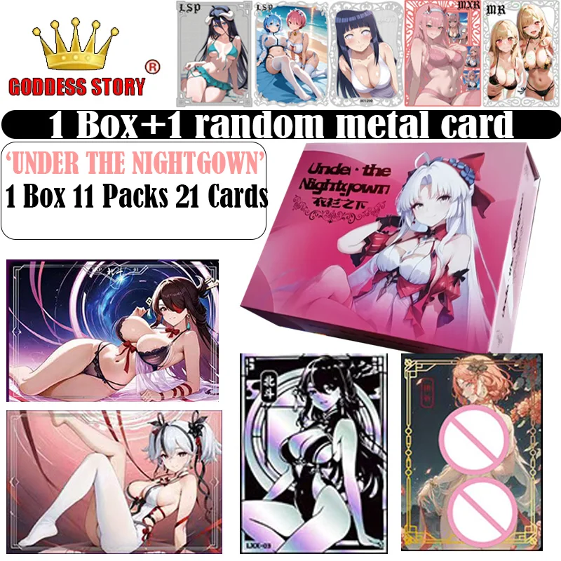 

UNDER THE NIGHTGOWN Goddess Story Collection Cards Waifu Booster Box Anime Game Girl Party Swimsuit Party Doujin Toy Hobby Gifts