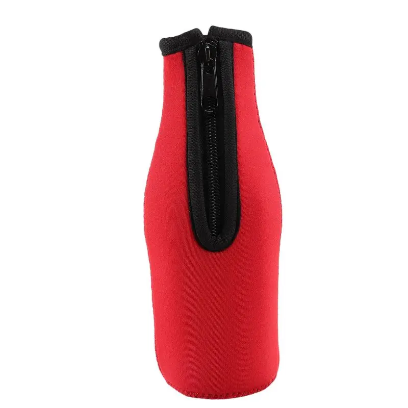 20 Pieces Beer Bottle Coolers Bottle Insulator Sleeve Covers With Ring Zipper For 12 Oz 330 Ml Bot-AT36