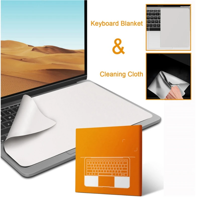 2 Fiber Dust Protectors Laptop Palm Keyboard Blanket Cover Laptop Screen Cleaning Cloth For  Pro